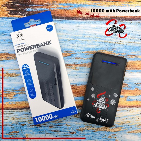 İsme Özel Yılbaşı Tasarımlı PowerBank 10000 mah – Y2081