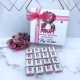 8 Mart Dünya Kadınlar Günü Özel Tasarım Çikolata Kare Karton Kutu - 03
